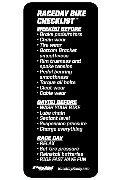 3 RaceDay Ready™ Checklist Stickers